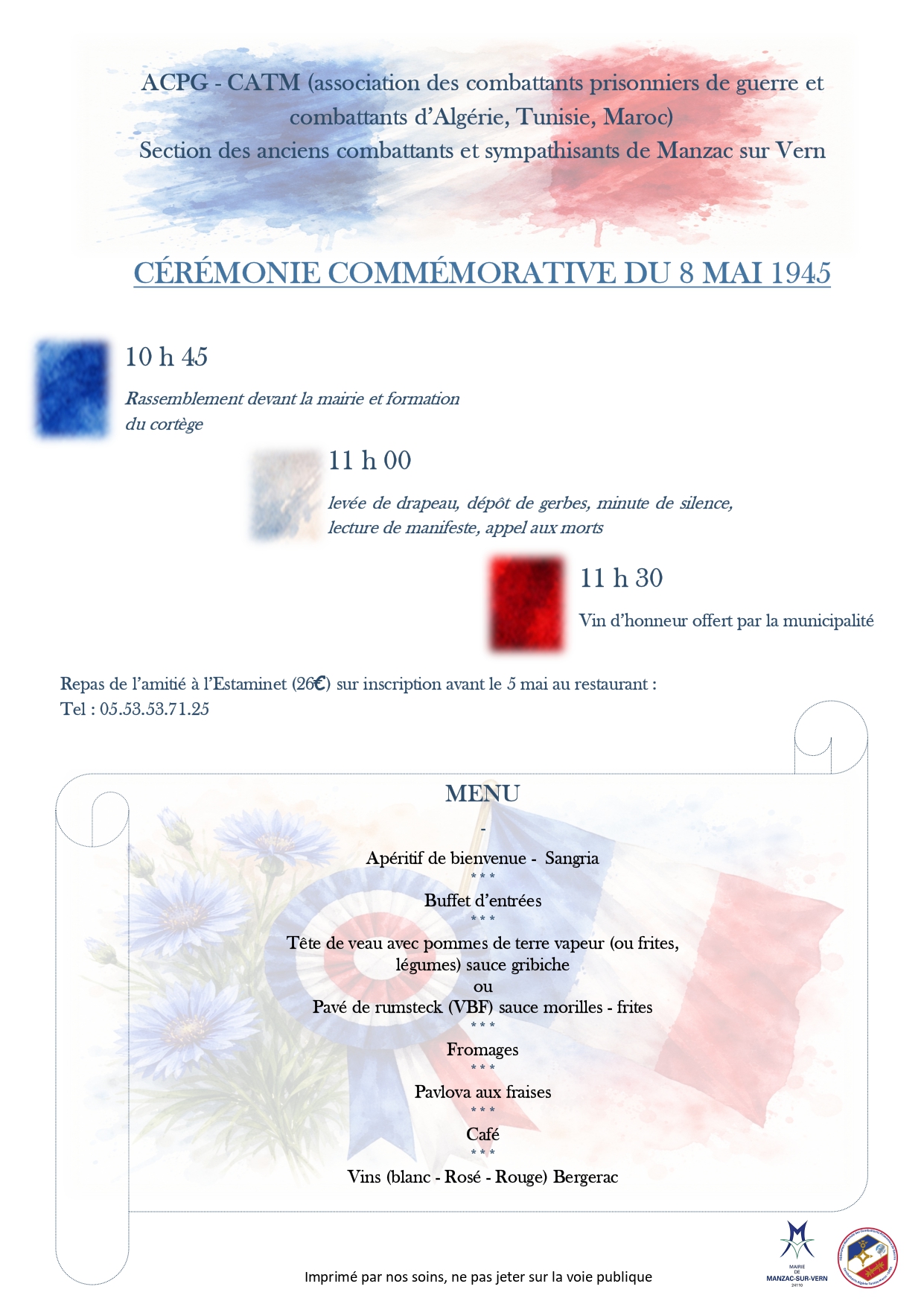 You are currently viewing Cérémonie 8 Mai 1945