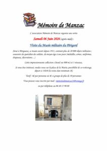 Lire la suite à propos de l’article Visite du musée militaire du Périgord