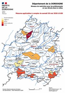 Lire la suite à propos de l’article Niveau de restriction pour les prélèvements en eau directs dans le milieu