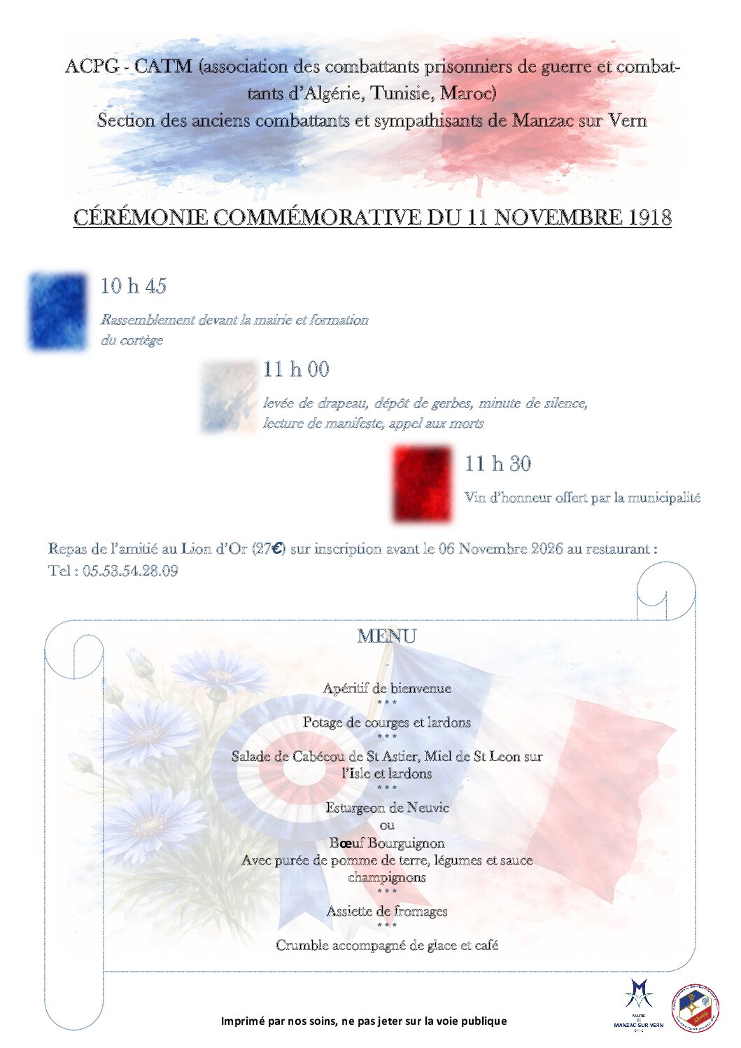 You are currently viewing Commémoration du 11 novembre